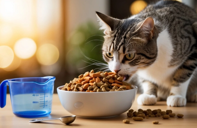 cat food portions by life stage