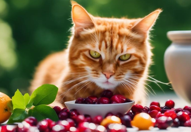 raw cranberries for cats