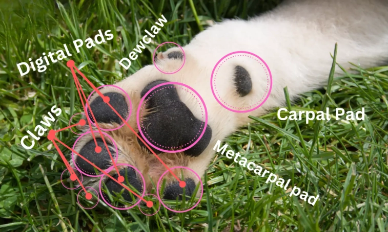dog paw pad anatomy