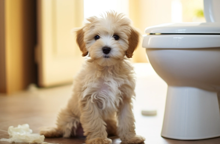 potty training puppy on pads