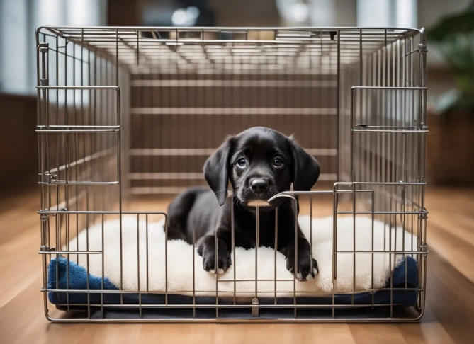 crate training at night