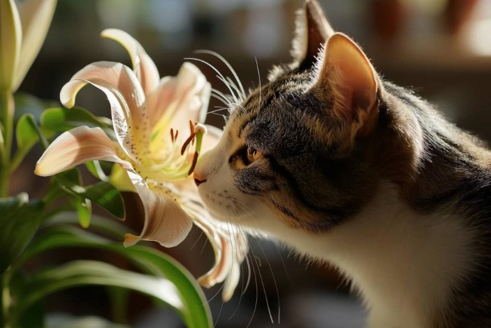 cat emergency after eating lily