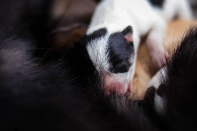 puppy nursing at night